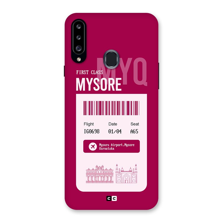 Mysore Boarding Pass Back Case for Galaxy A20s