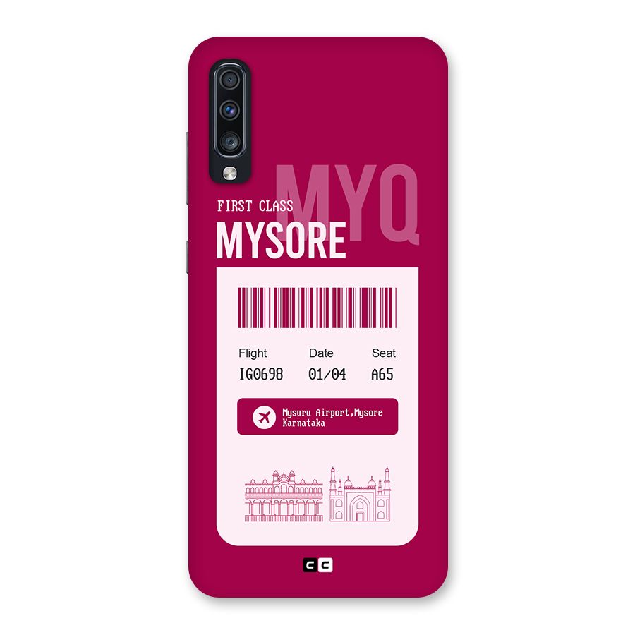 Mysore Boarding Pass Back Case for Galaxy A70