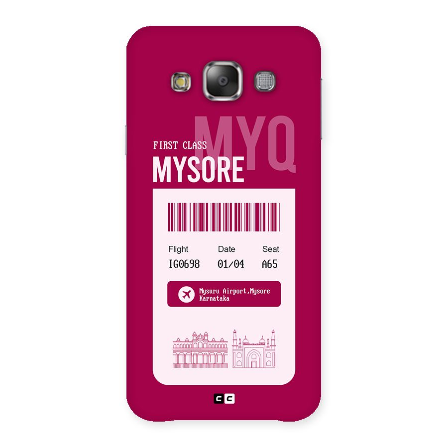 Mysore Boarding Pass Back Case for Galaxy E7