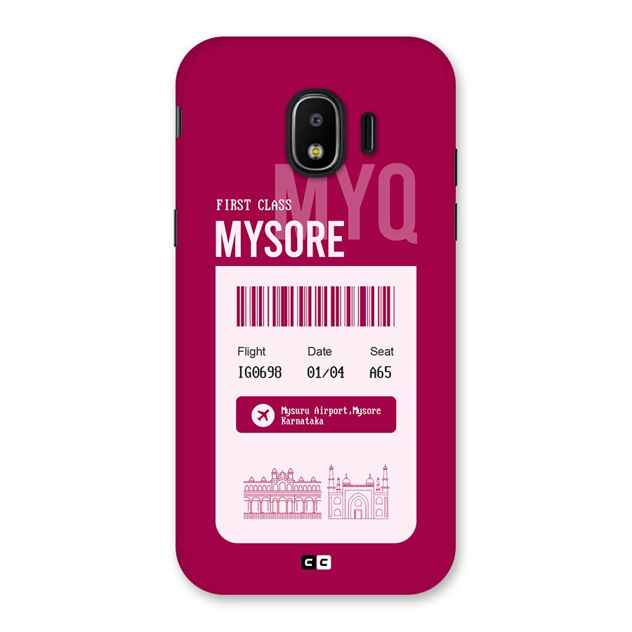 Mysore Boarding Pass Back Case for Galaxy J2 Pro 2018