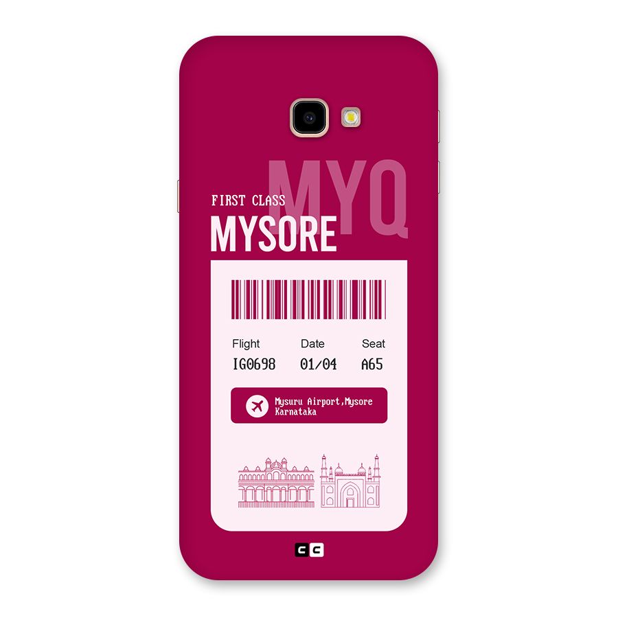 Mysore Boarding Pass Back Case for Galaxy J4 Plus