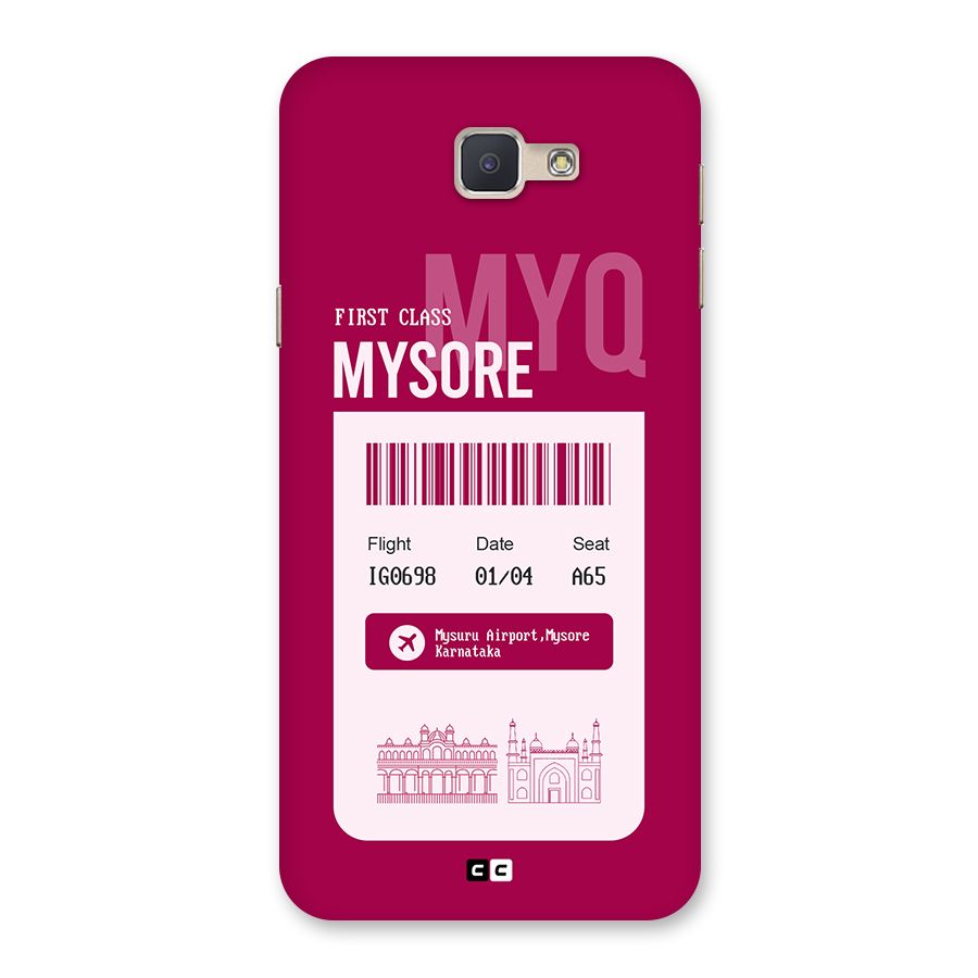Mysore Boarding Pass Back Case for Galaxy J5 Prime