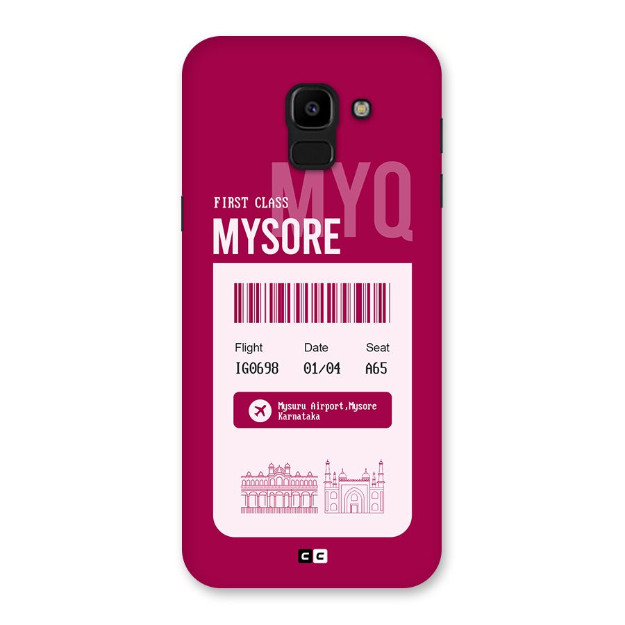 Mysore Boarding Pass Back Case for Galaxy J6
