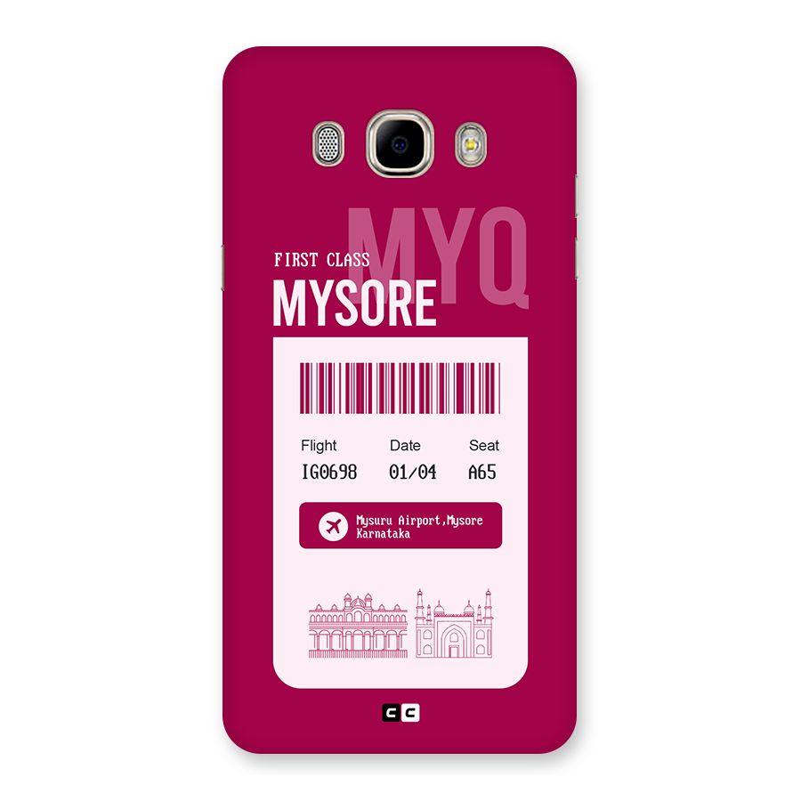 Mysore Boarding Pass Back Case for Galaxy J7 2016