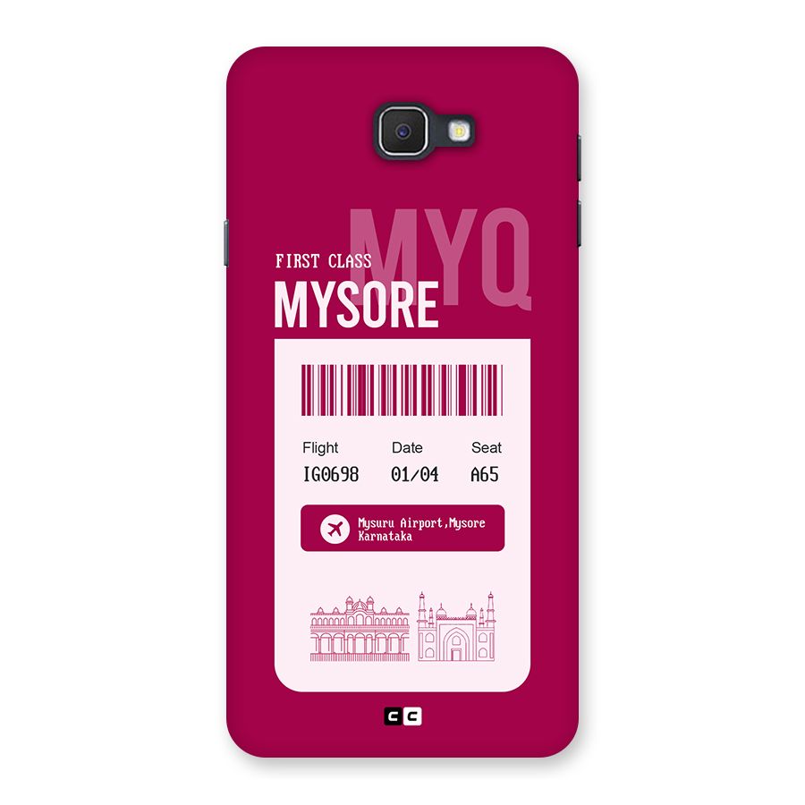 Mysore Boarding Pass Back Case for Galaxy J7 Prime