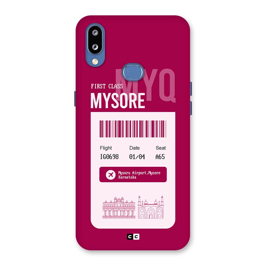Mysore Boarding Pass Back Case for Galaxy M01s