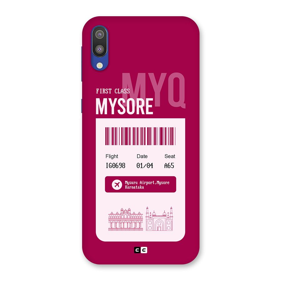 Mysore Boarding Pass Back Case for Galaxy M10