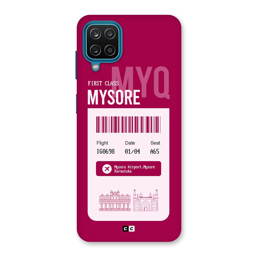 Mysore Boarding Pass Back Case for Galaxy M12