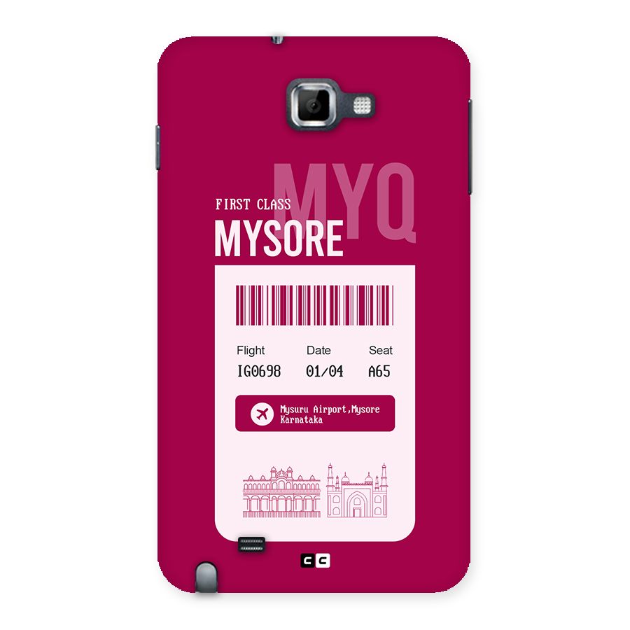 Mysore Boarding Pass Back Case for Galaxy Note