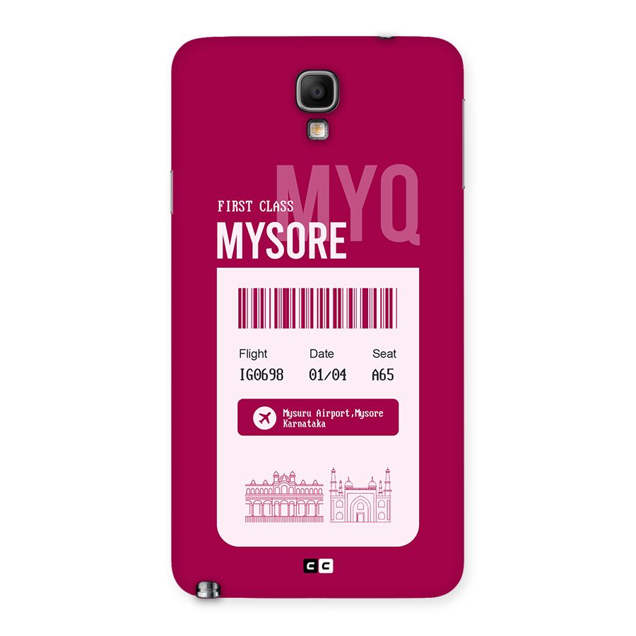 Mysore Boarding Pass Back Case for Galaxy Note 3 Neo