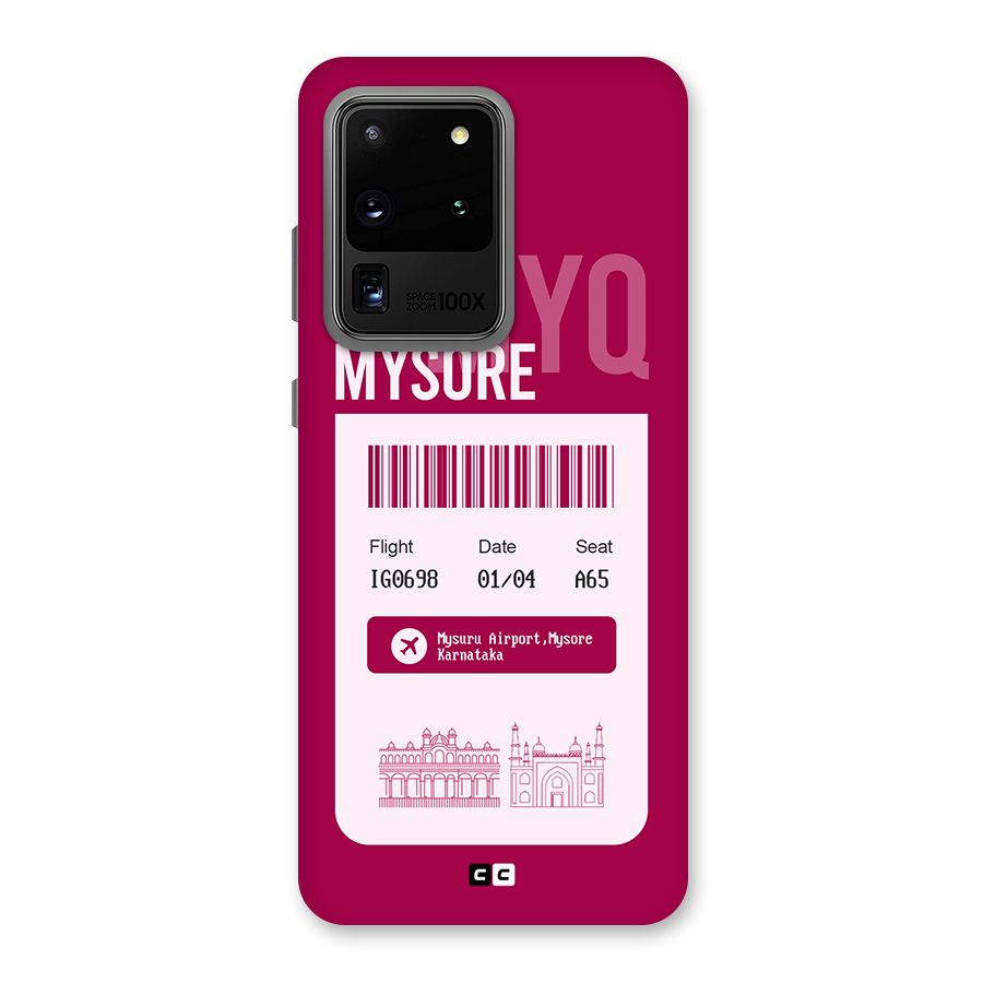 Mysore Boarding Pass Back Case for Galaxy S20 Ultra