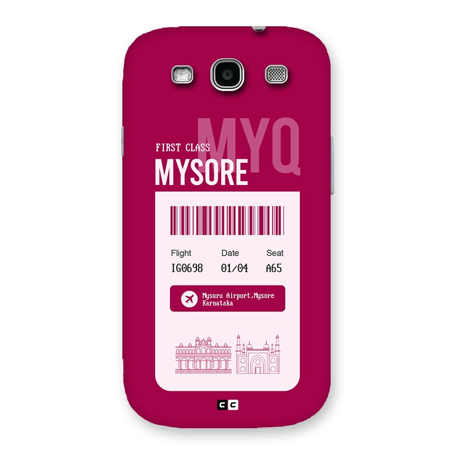Mysore Boarding Pass Back Case for Galaxy S3