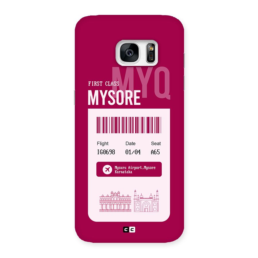 Mysore Boarding Pass Back Case for Galaxy S7 Edge
