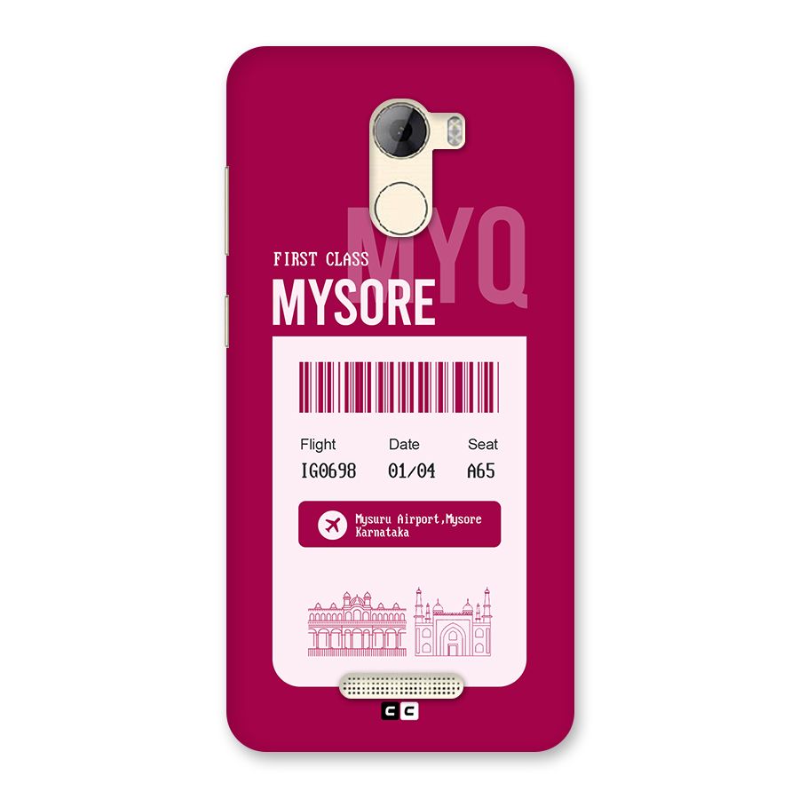 Mysore Boarding Pass Back Case for Gionee A1 LIte