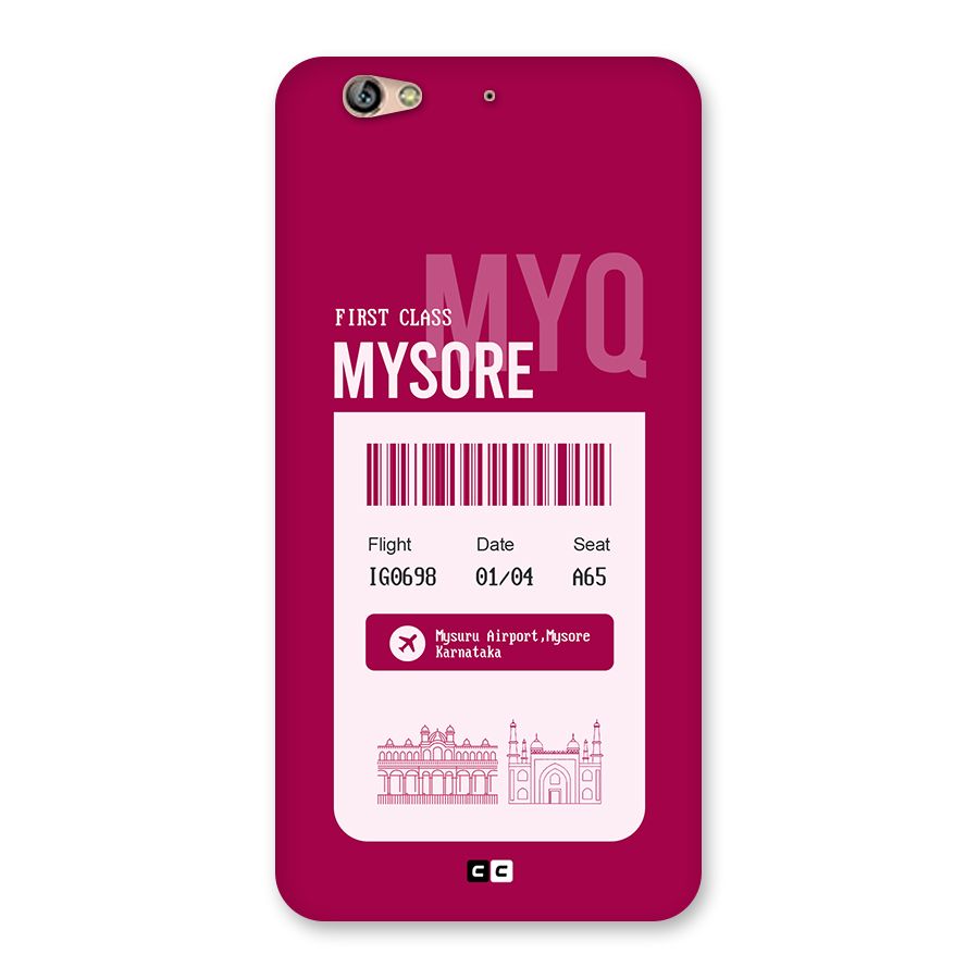 Mysore Boarding Pass Back Case for Gionee S6