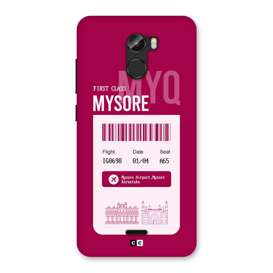 Mysore Boarding Pass Back Case for Gionee X1