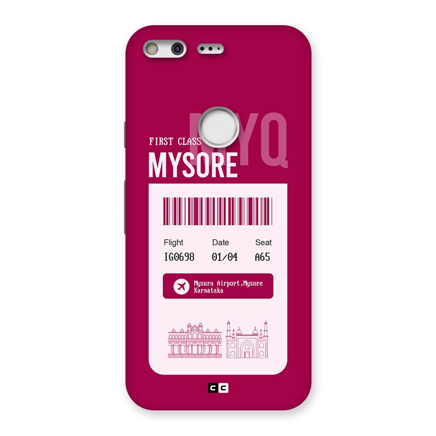 Mysore Boarding Pass Back Case for Google Pixel