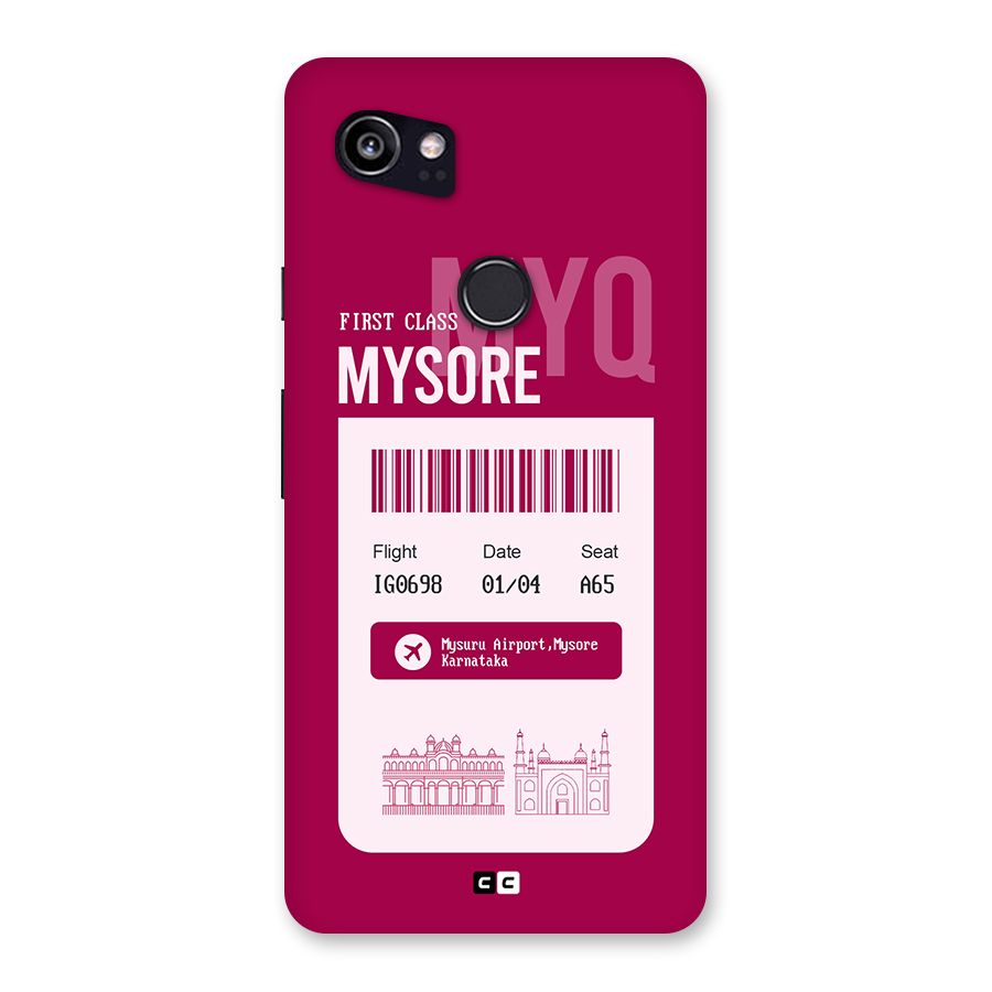 Mysore Boarding Pass Back Case for Google Pixel 2 XL