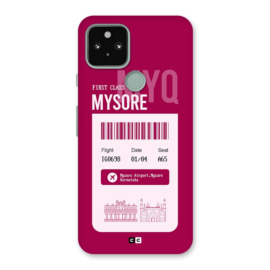 Mysore Boarding Pass Back Case for Google Pixel 5