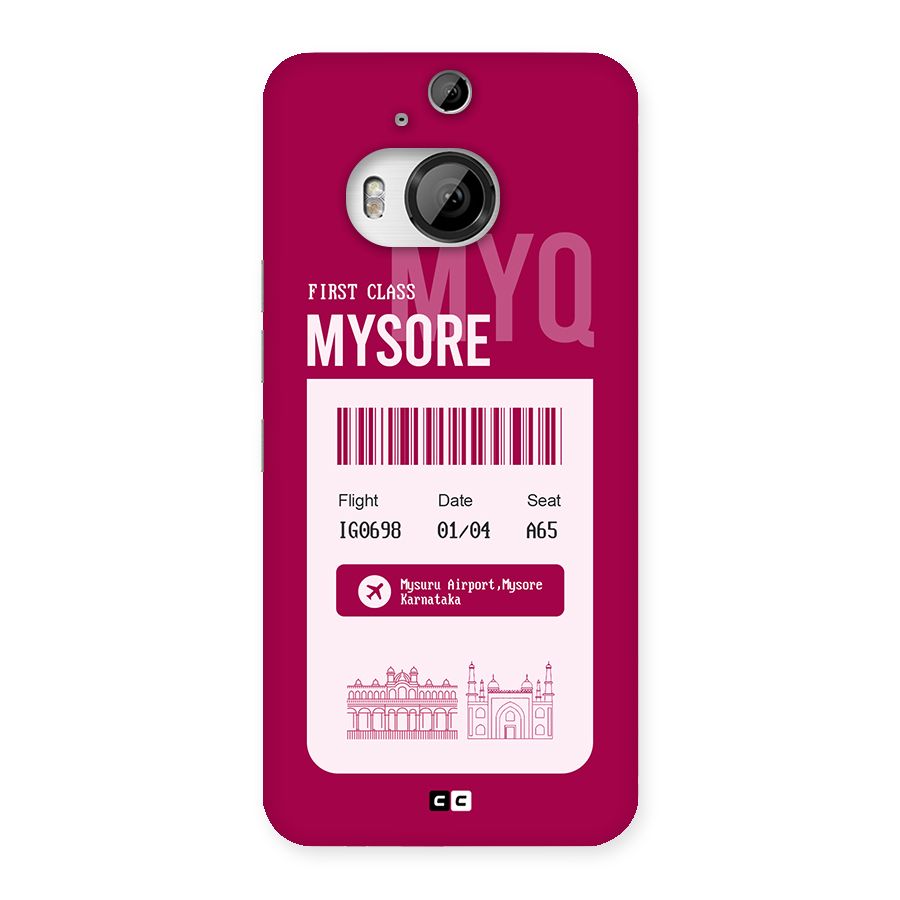 Mysore Boarding Pass Back Case for HTC One M9 Plus