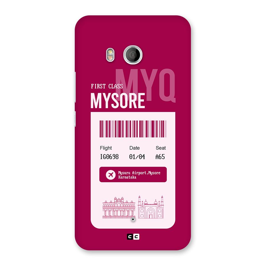 Mysore Boarding Pass Back Case for HTC U11