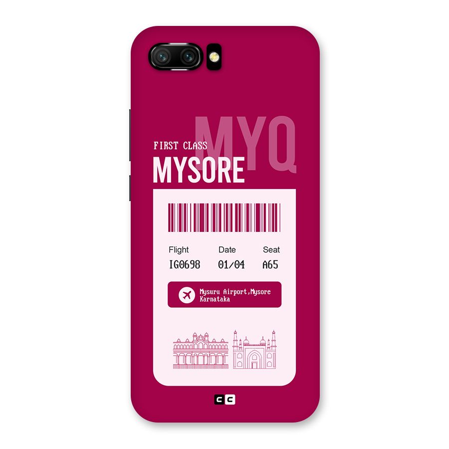 Mysore Boarding Pass Back Case for Honor 10