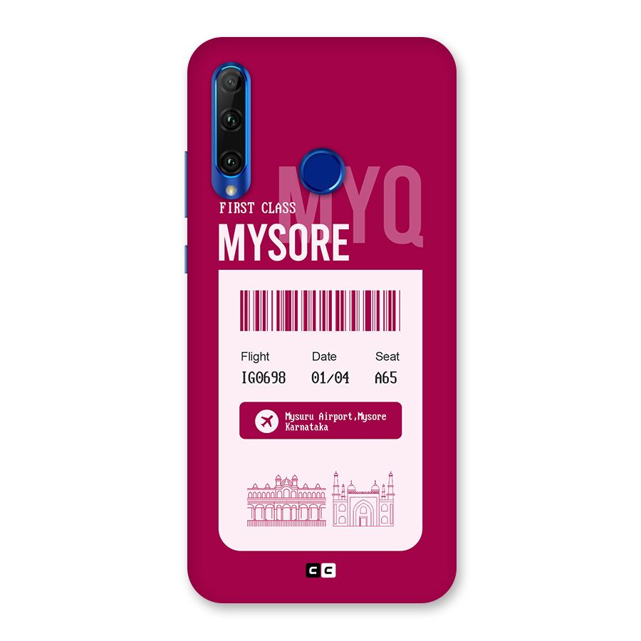Mysore Boarding Pass Back Case for Honor 20i
