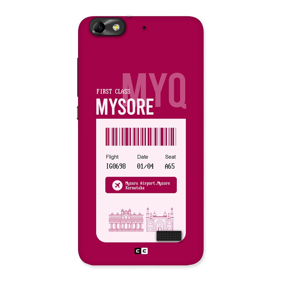 Mysore Boarding Pass Back Case for Honor 4C