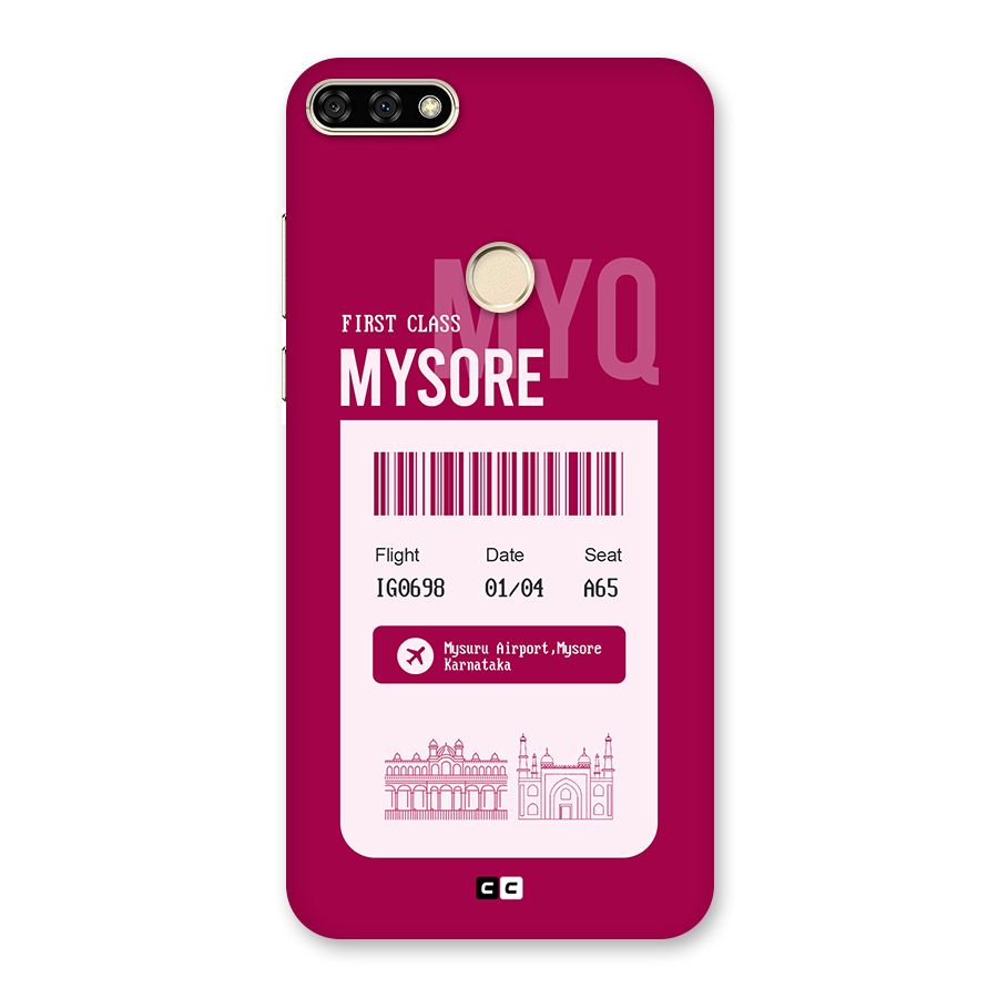 Mysore Boarding Pass Back Case for Honor 7A