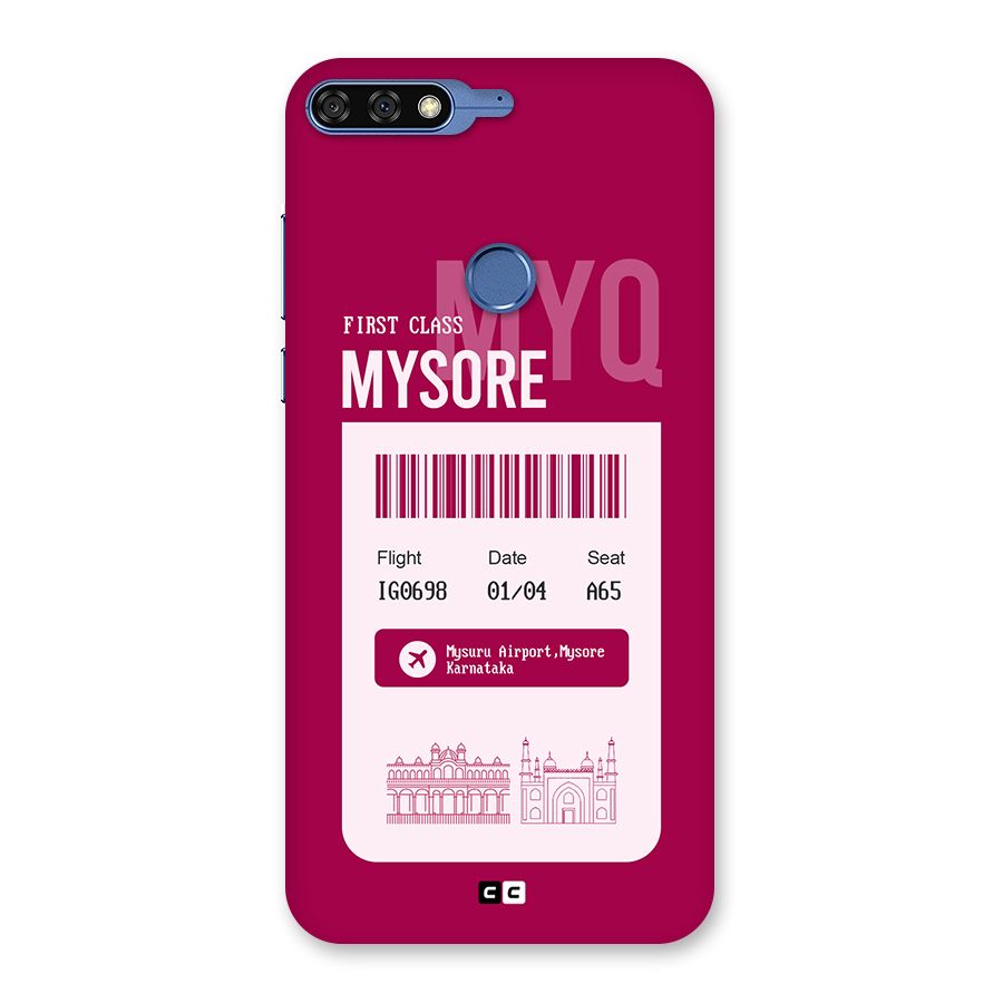 Mysore Boarding Pass Back Case for Honor 7C