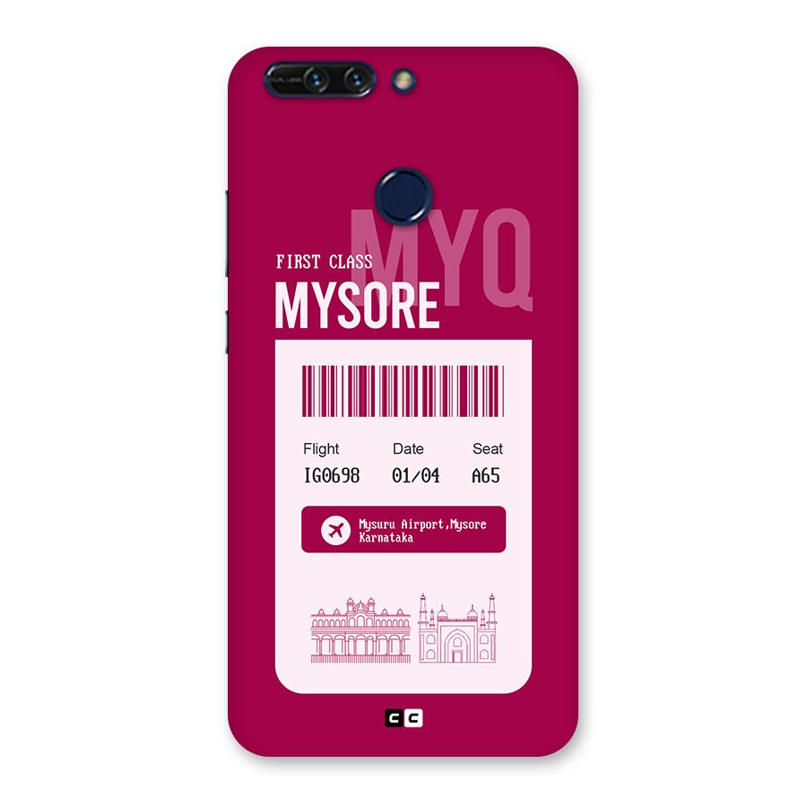 Mysore Boarding Pass Back Case for Honor 8 Pro