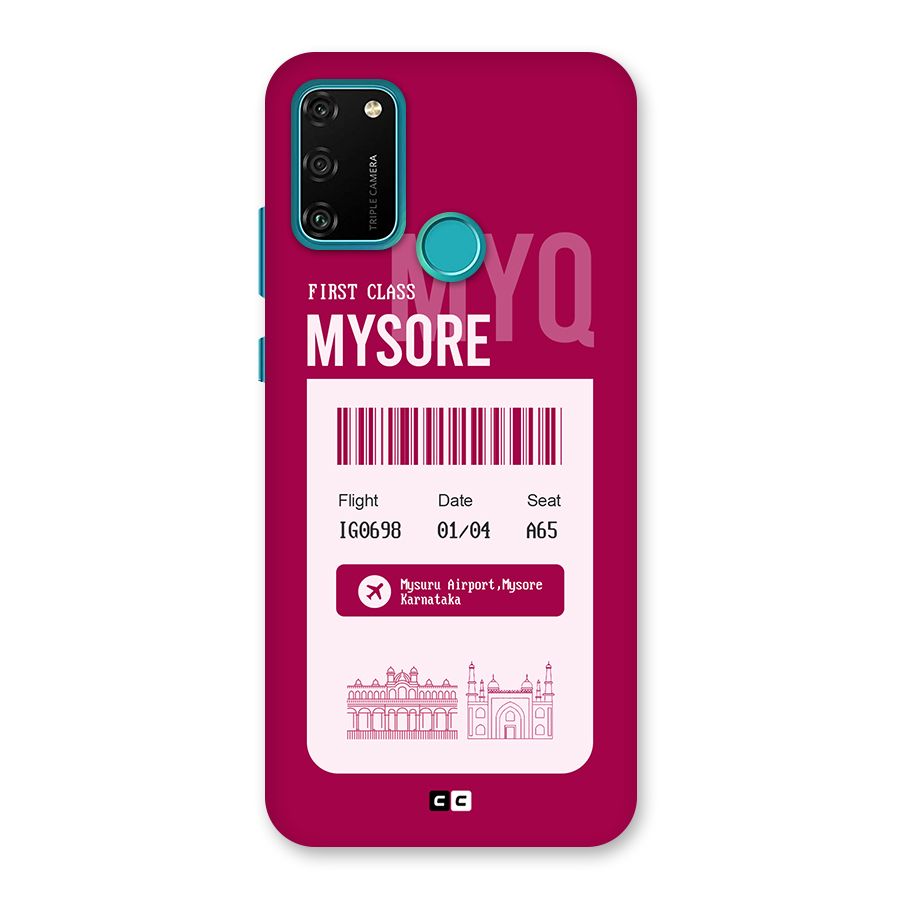 Mysore Boarding Pass Back Case for Honor 9A