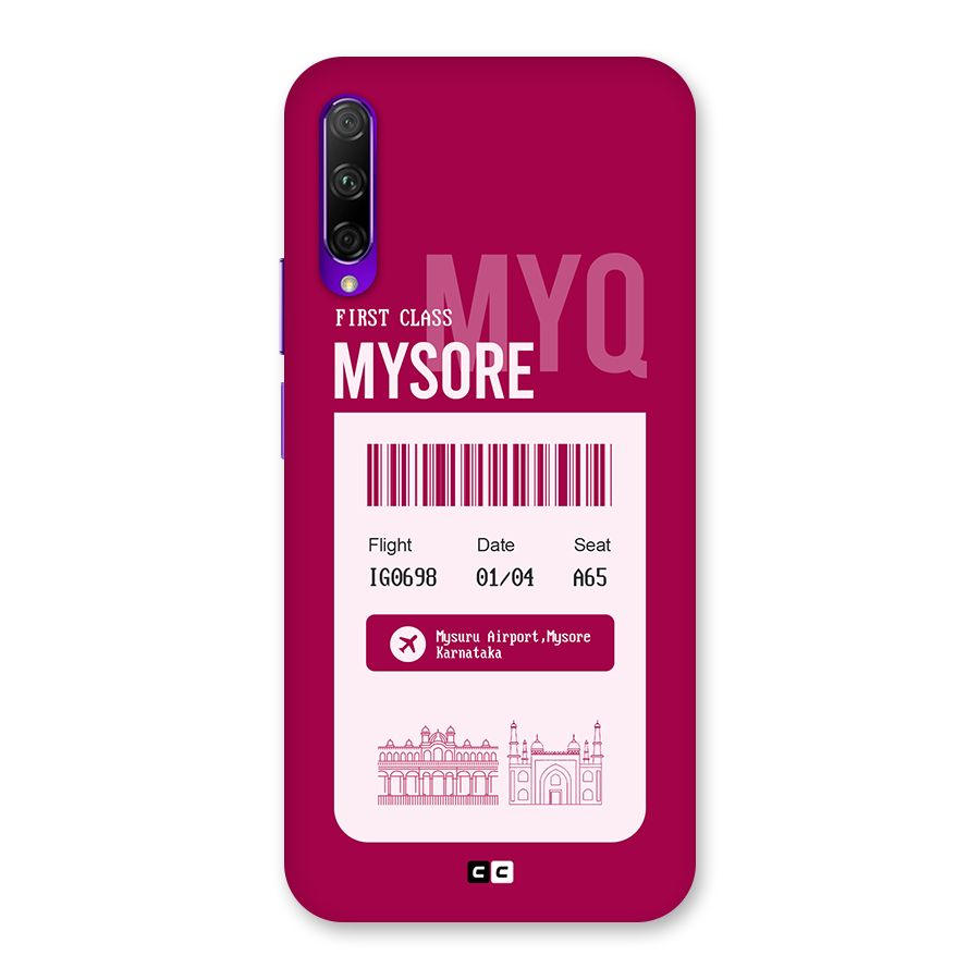 Mysore Boarding Pass Back Case for Honor 9X Pro