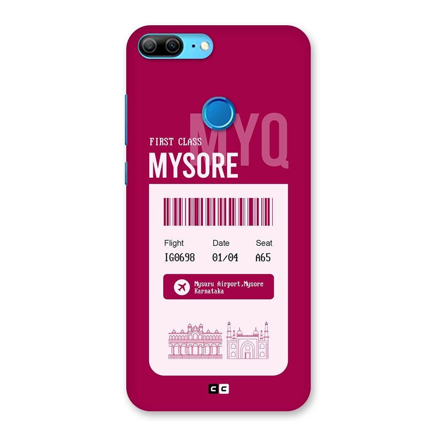 Mysore Boarding Pass Back Case for Honor 9 Lite