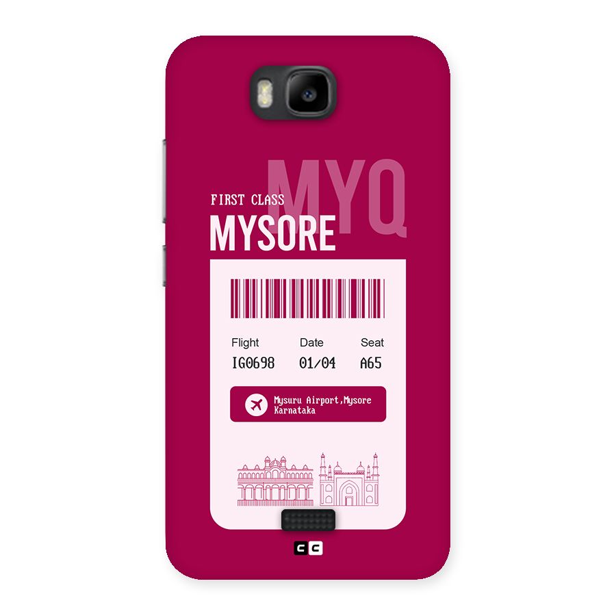 Mysore Boarding Pass Back Case for Honor Bee