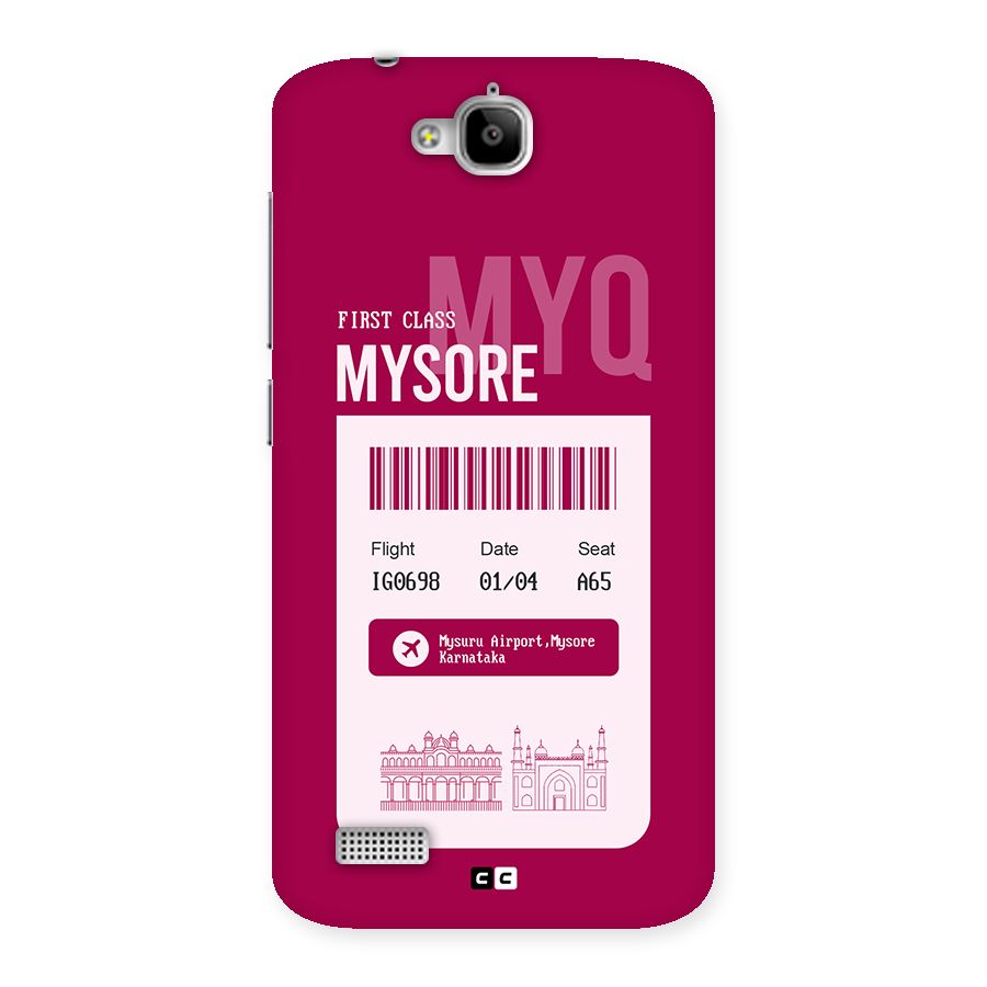 Mysore Boarding Pass Back Case for Honor Holly