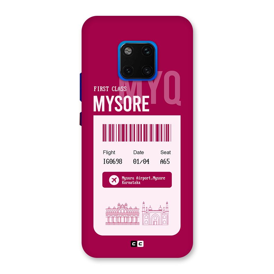 Mysore Boarding Pass Back Case for Huawei Mate 20 Pro