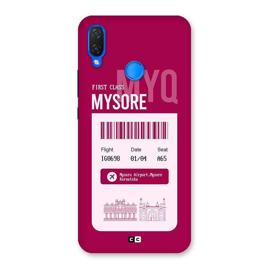Mysore Boarding Pass Back Case for Huawei P Smart+