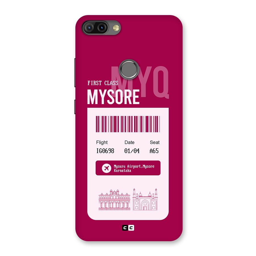 Mysore Boarding Pass Back Case for Infinix Hot 6 Pro