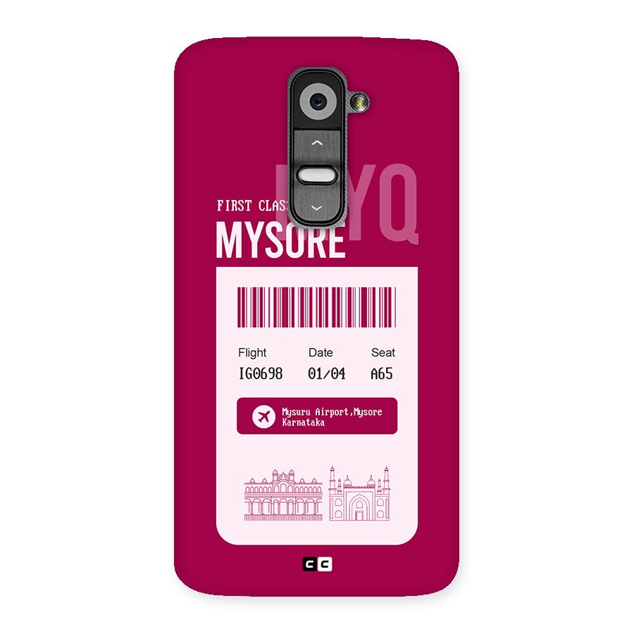 Mysore Boarding Pass Back Case for LG G2