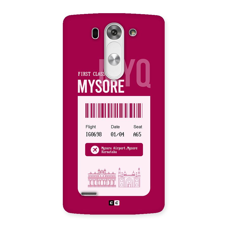Mysore Boarding Pass Back Case for LG G3 Mini