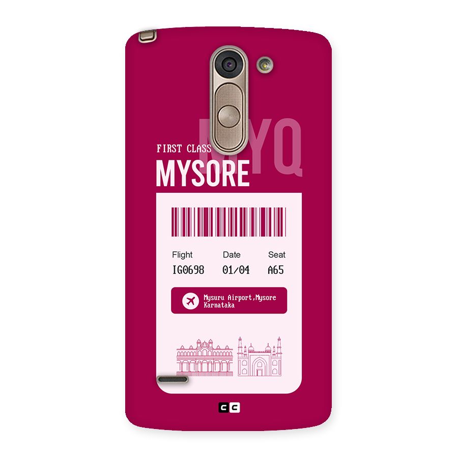 Mysore Boarding Pass Back Case for LG G3 Stylus