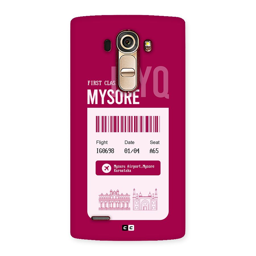 Mysore Boarding Pass Back Case for LG G4