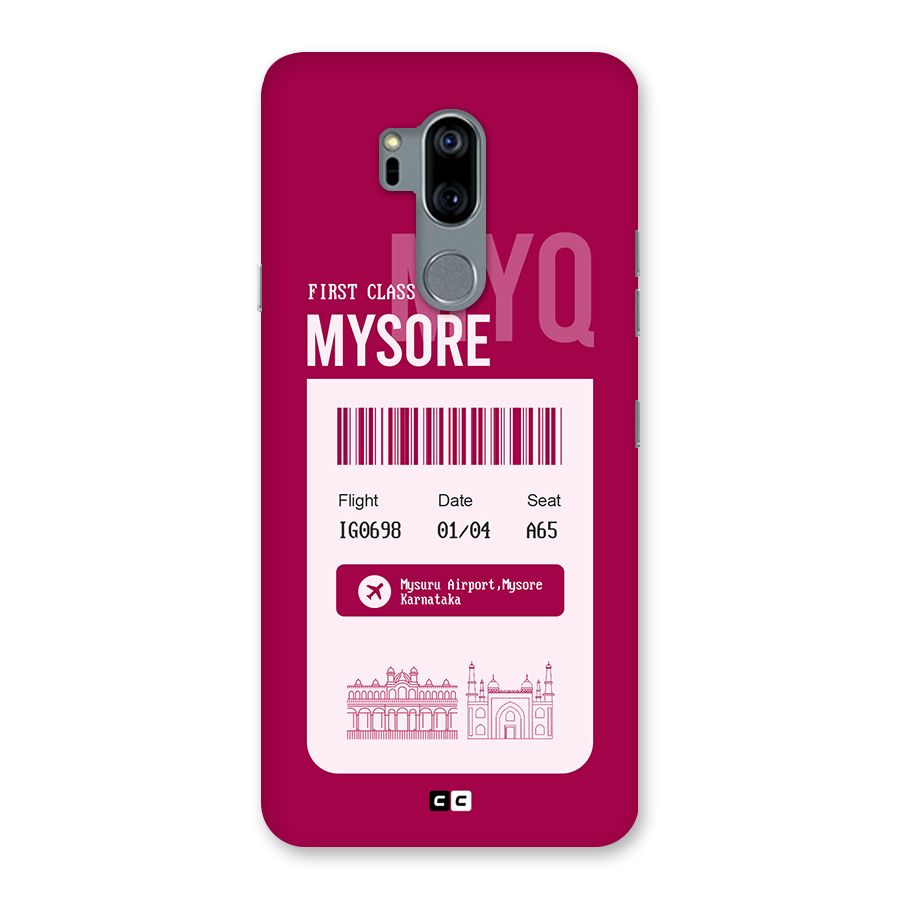 Mysore Boarding Pass Back Case for LG G7
