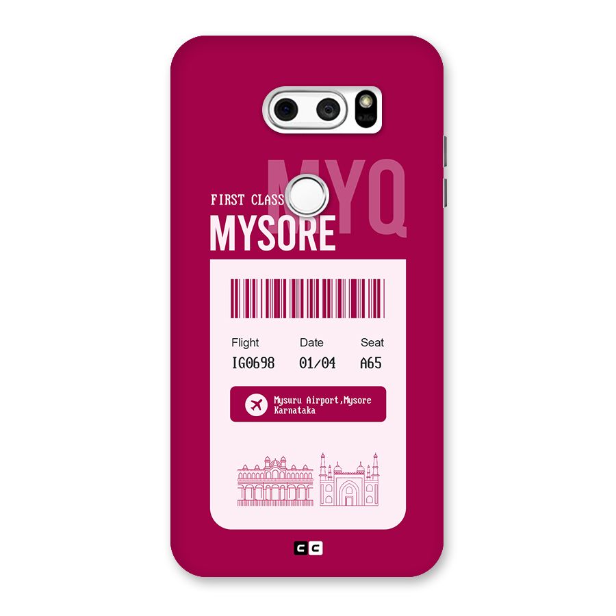 Mysore Boarding Pass Back Case for LG V30