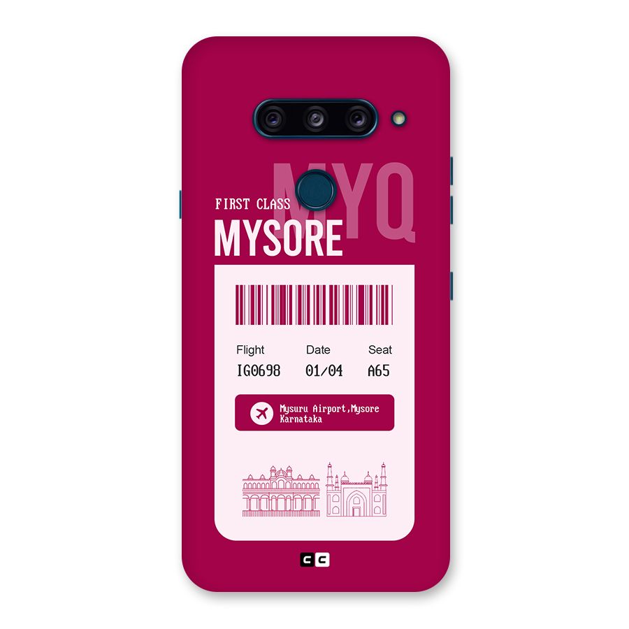 Mysore Boarding Pass Back Case for LG  V40 ThinQ