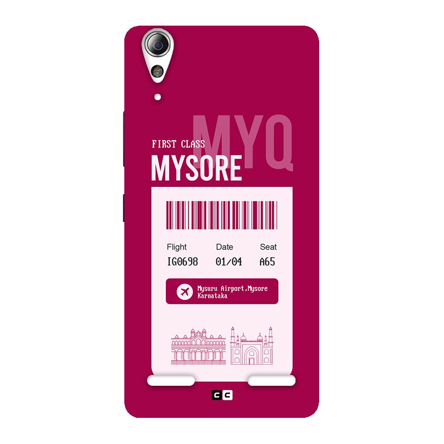 Mysore Boarding Pass Back Case for Lenovo A6000