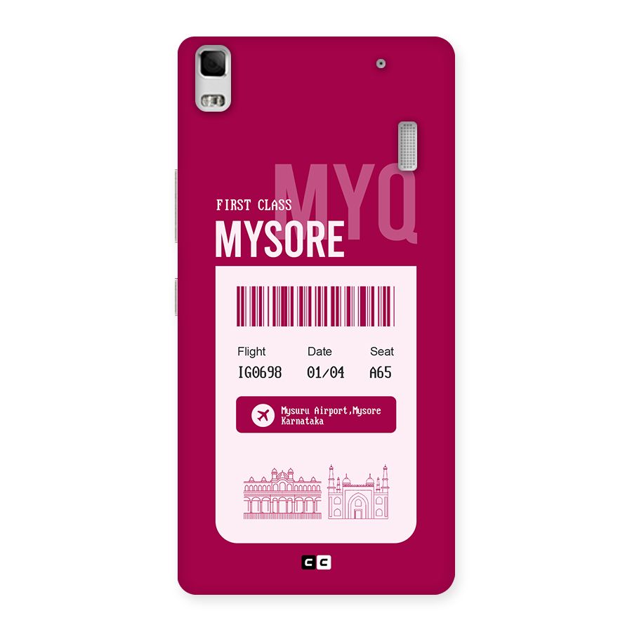 Mysore Boarding Pass Back Case for Lenovo A7000