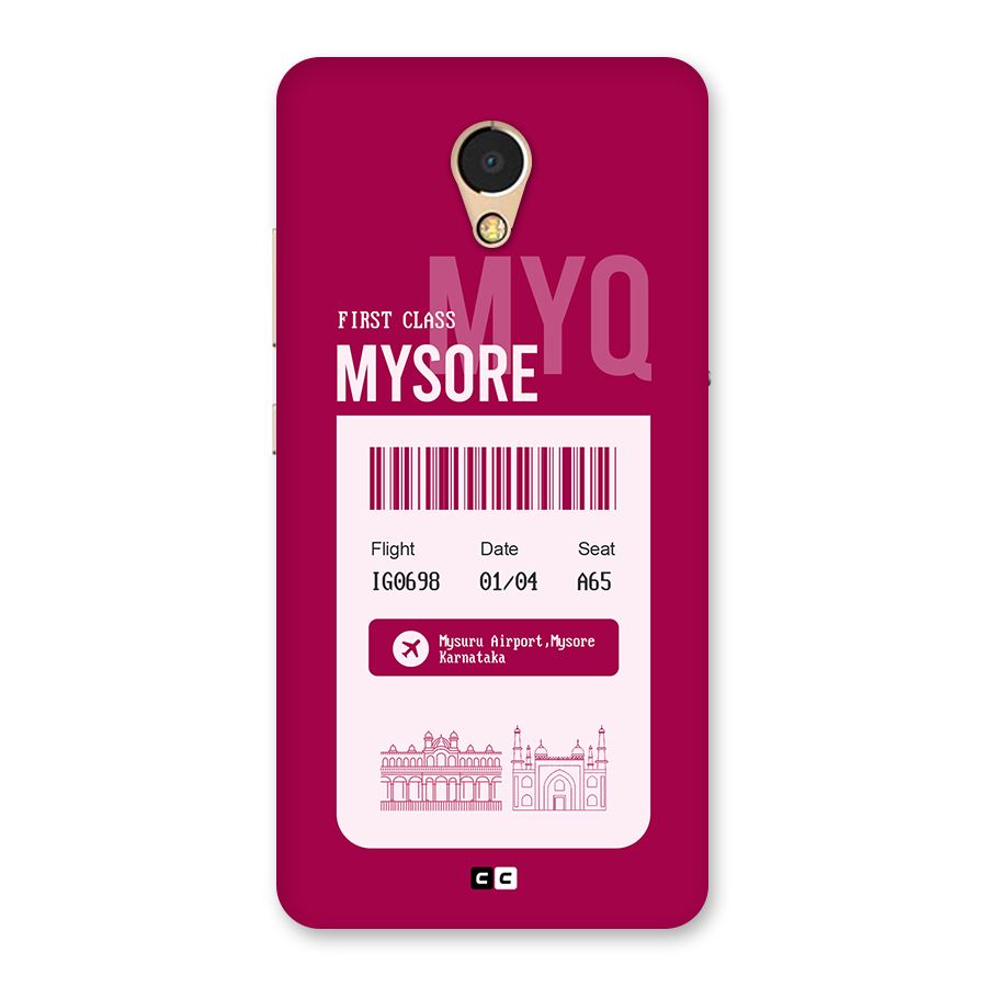 Mysore Boarding Pass Back Case for Lenovo P2