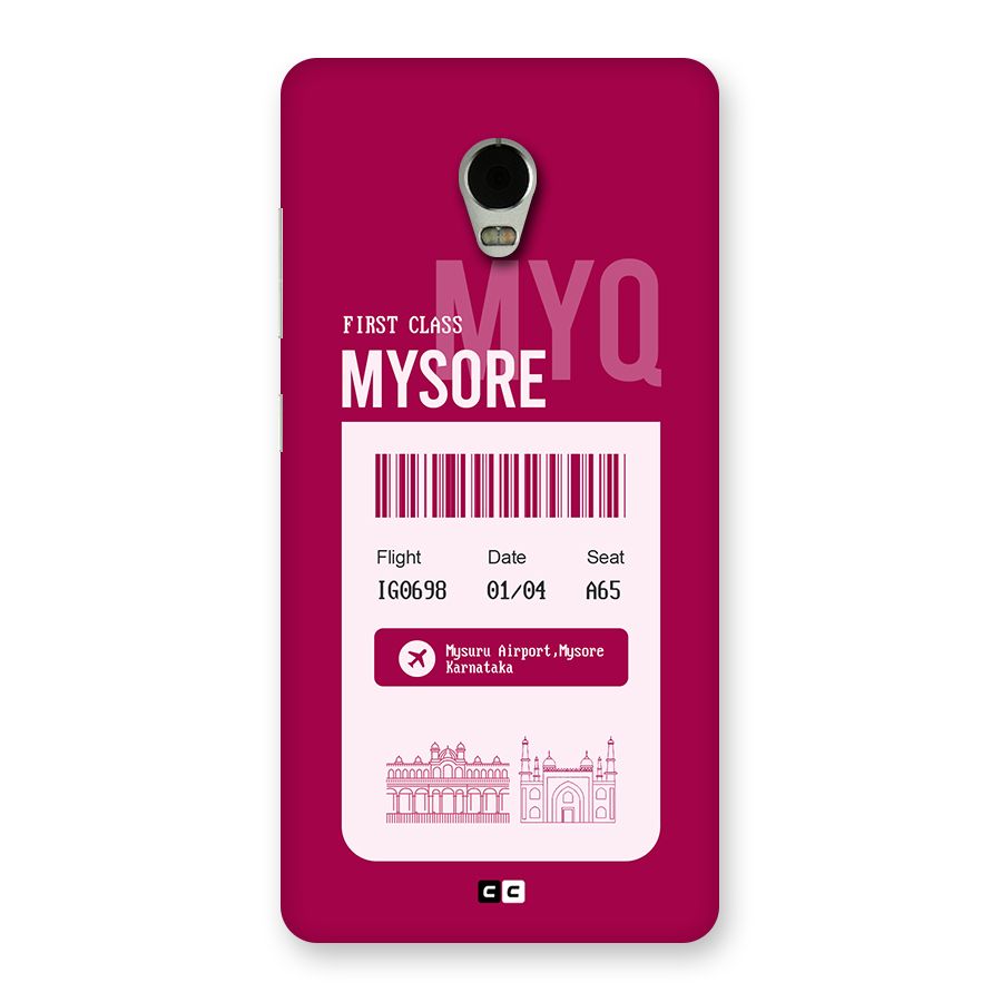 Mysore Boarding Pass Back Case for Lenovo Vibe P1